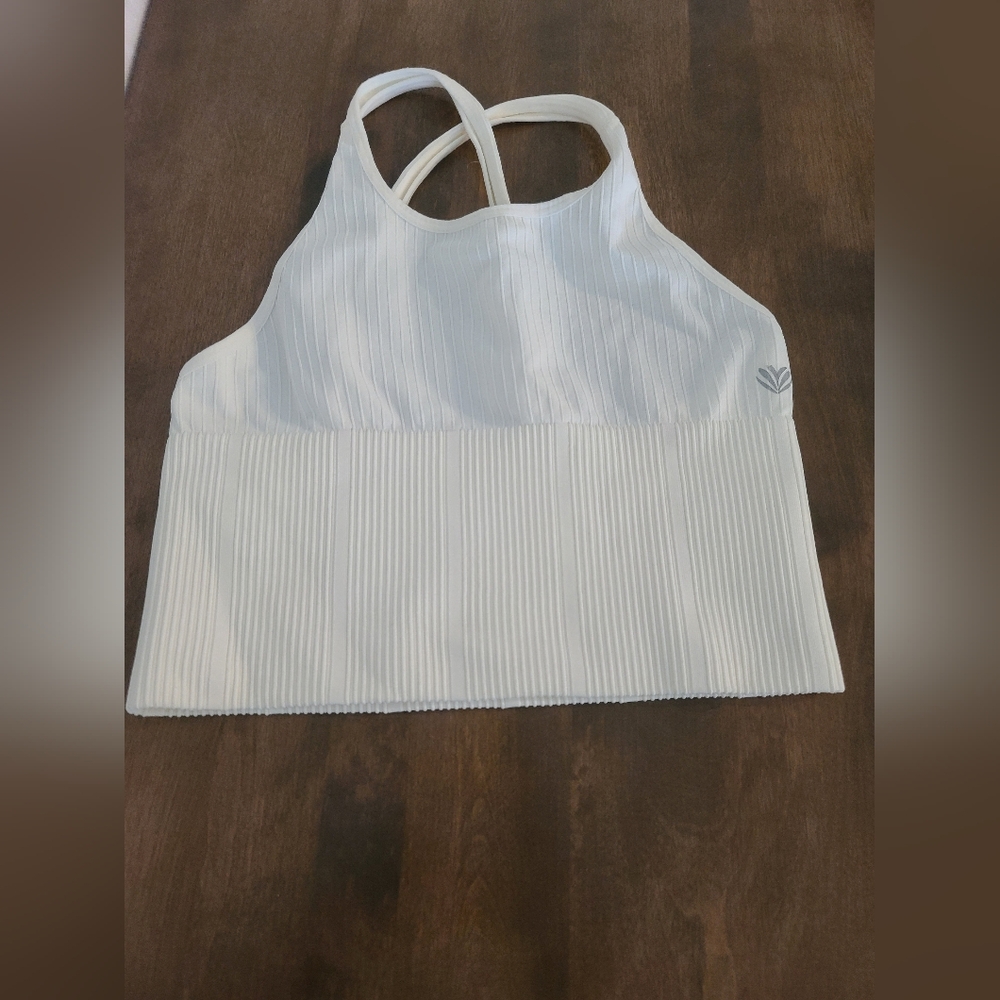 Forever 21 White Ribbed Top